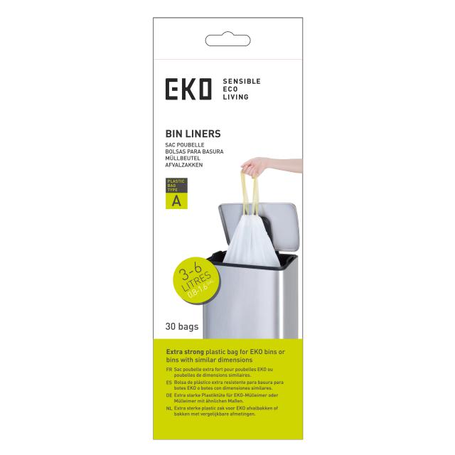 [33705016] EKO Drawstring Trash Bags type E 25-35 l White
